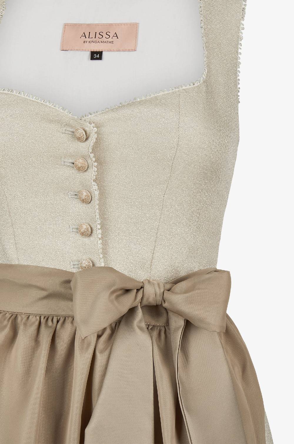 Kinga Mathe Dirndl Elsa in Taupe Neueste Stile