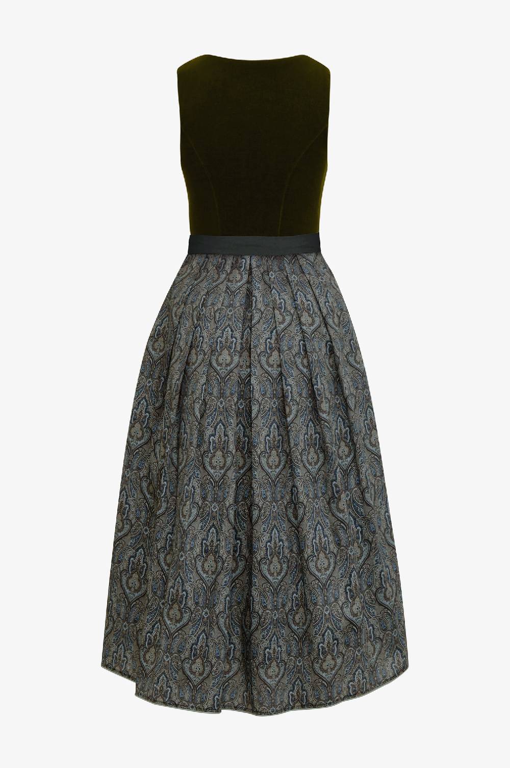 Kinga Mathe Samtdirndl Olivia in olive Zeitlich begrenztes Angebot