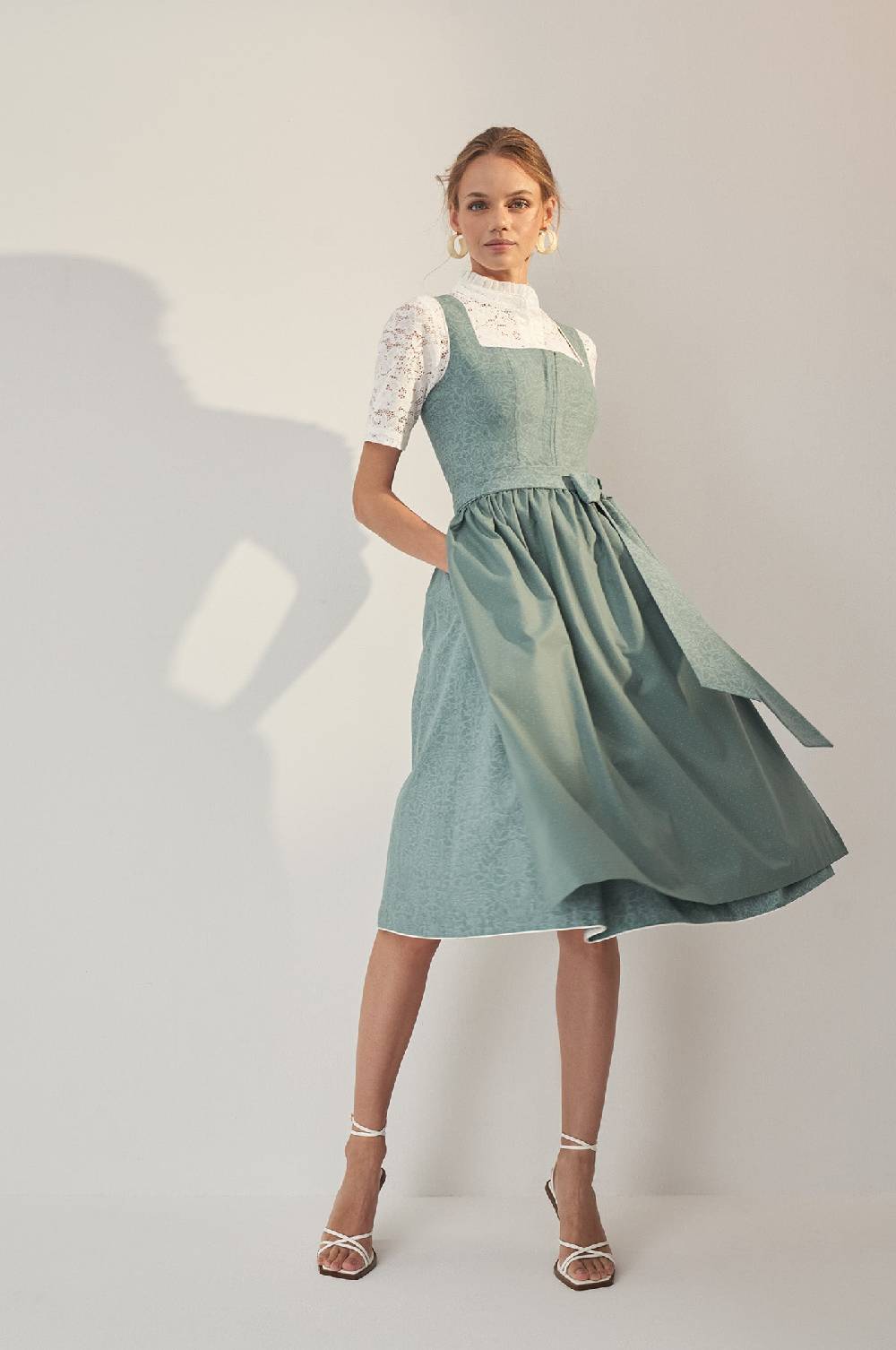 Kinga Mathe Dirndl Ally in Grün - 70cm Outlet