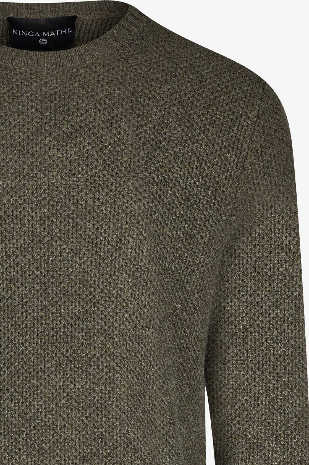 Kinga Mathe Cashmere Pullover Charles in Olive Flash Sale