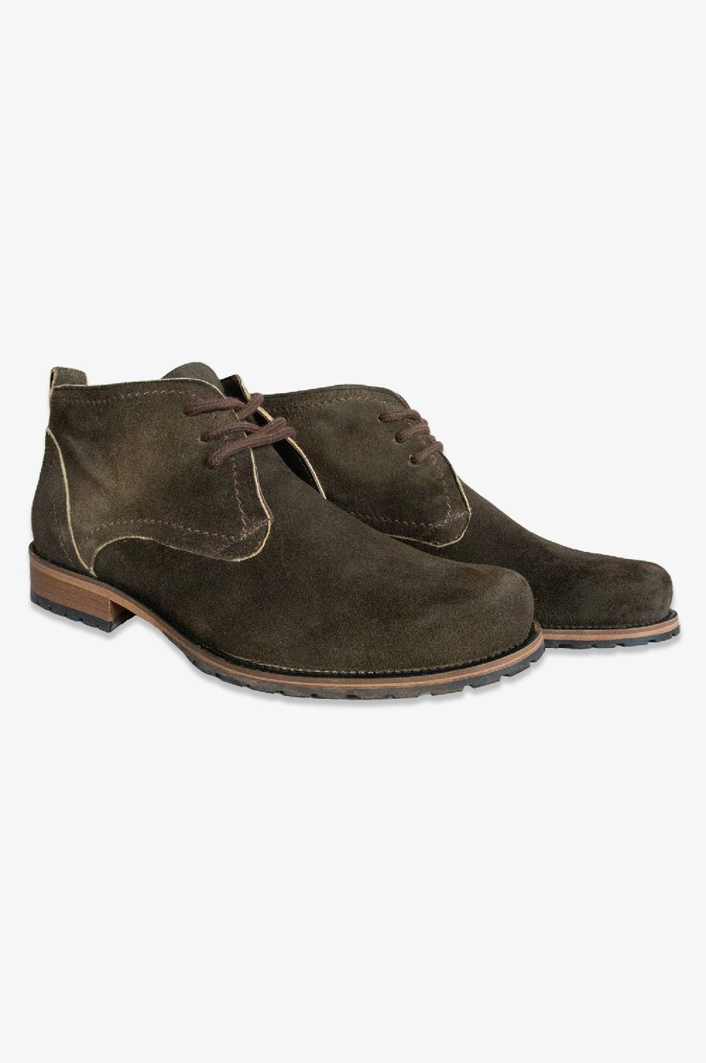 Kinga Mathe Veloursleder Trachtenschuhe in Olive zollfrei