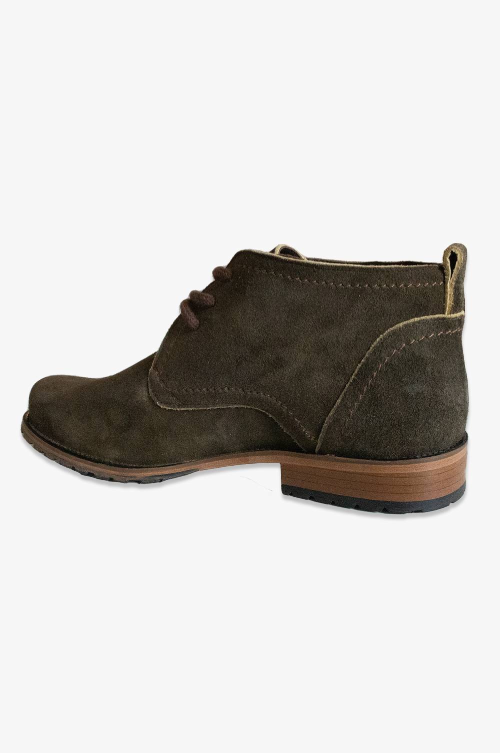 Kinga Mathe Veloursleder Trachtenschuhe in Olive zollfrei