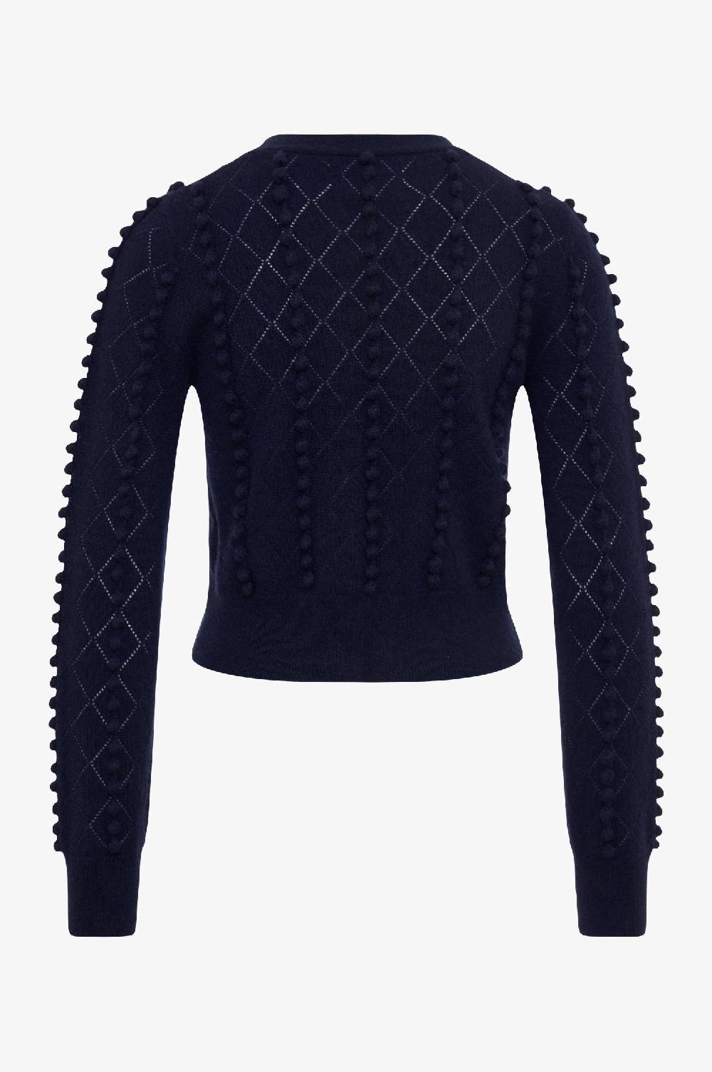 Kinga Mathe Cashmere Strickjacke Amalia in Nachtblau Limitierter Zeitrabatt