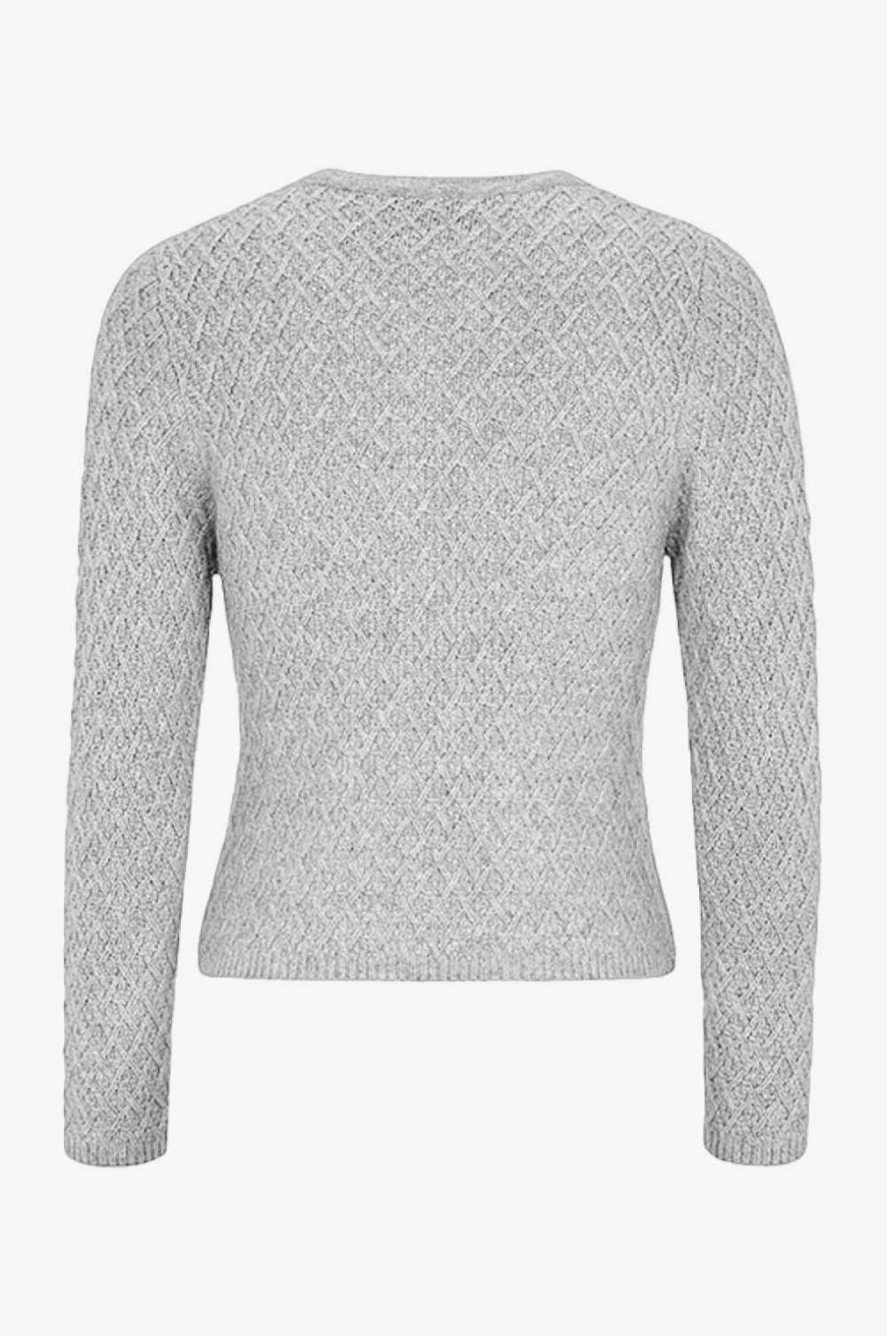Kinga Mathe Cashmere Strickjacke Flora in Grau im Angebot