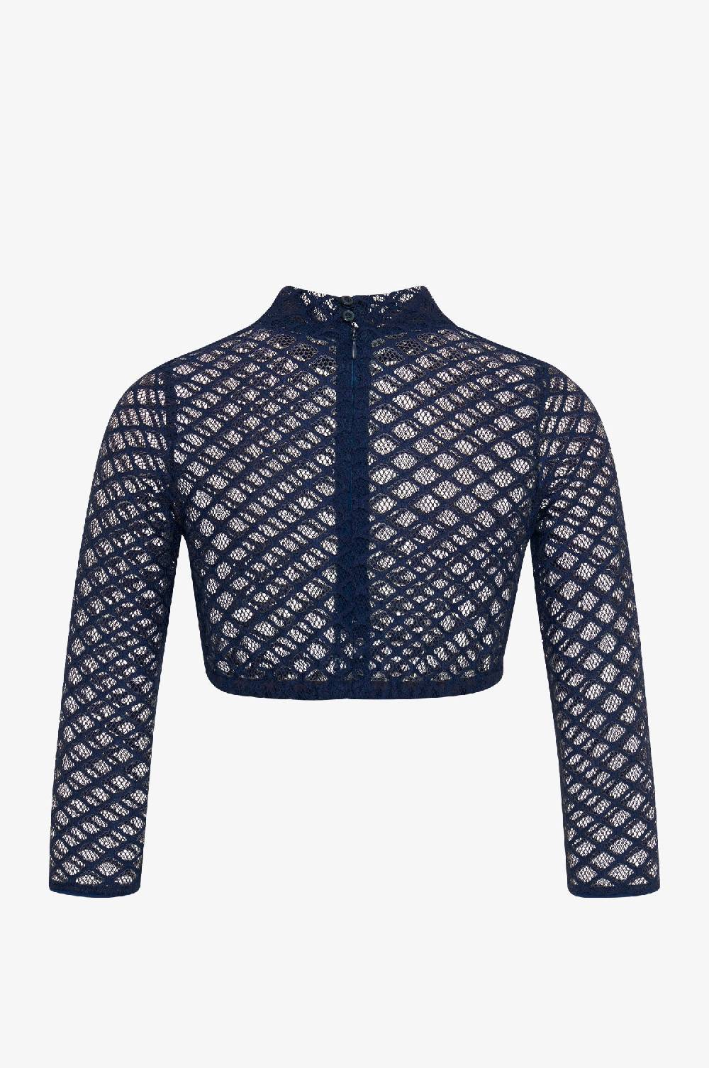 Kinga Mathe Dirndlbluse Inga in Marine Fabrik Onlineshop