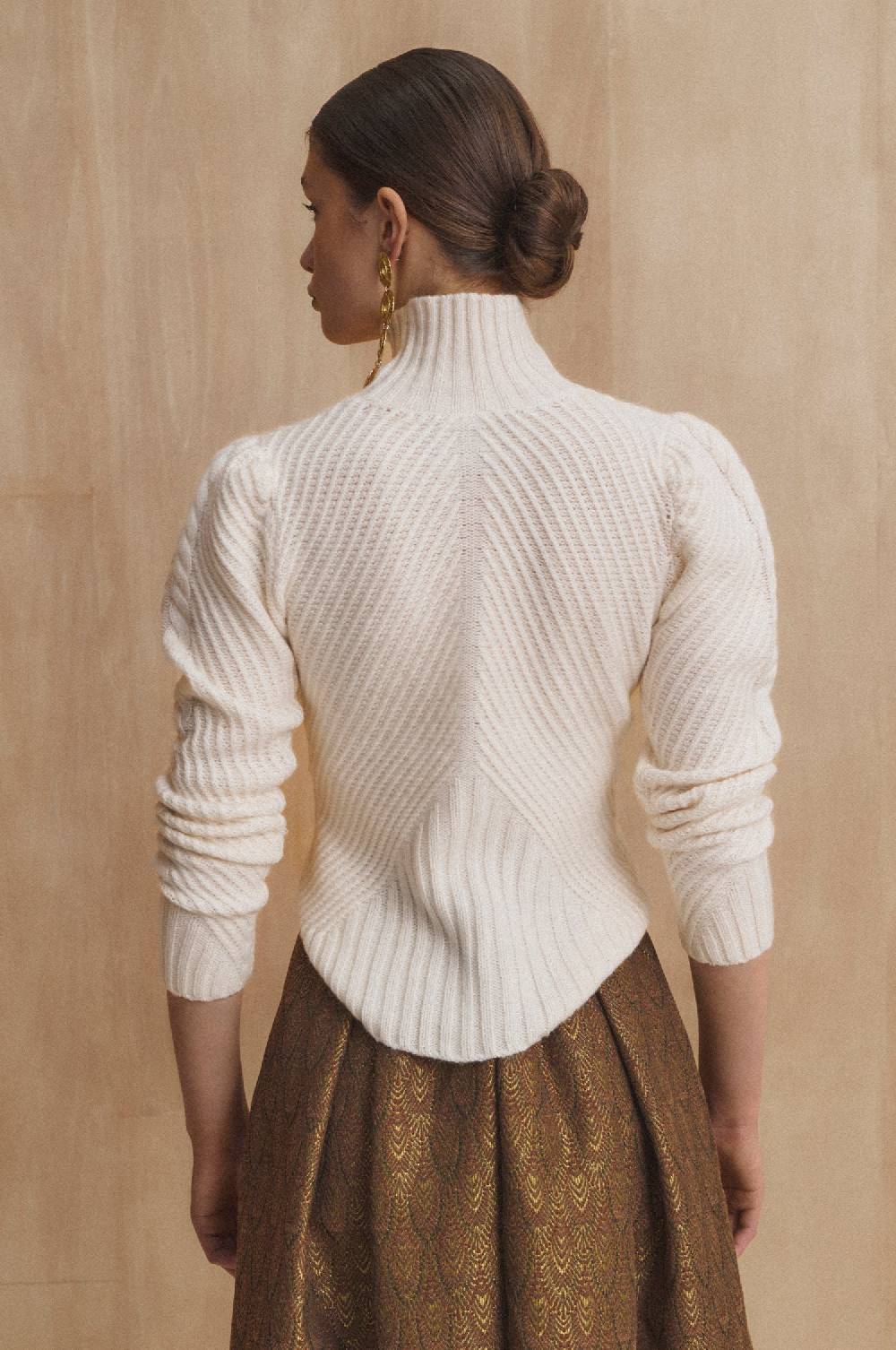 Kinga Mathe Cashmere Pullover Clara in Ivory Nur für heute