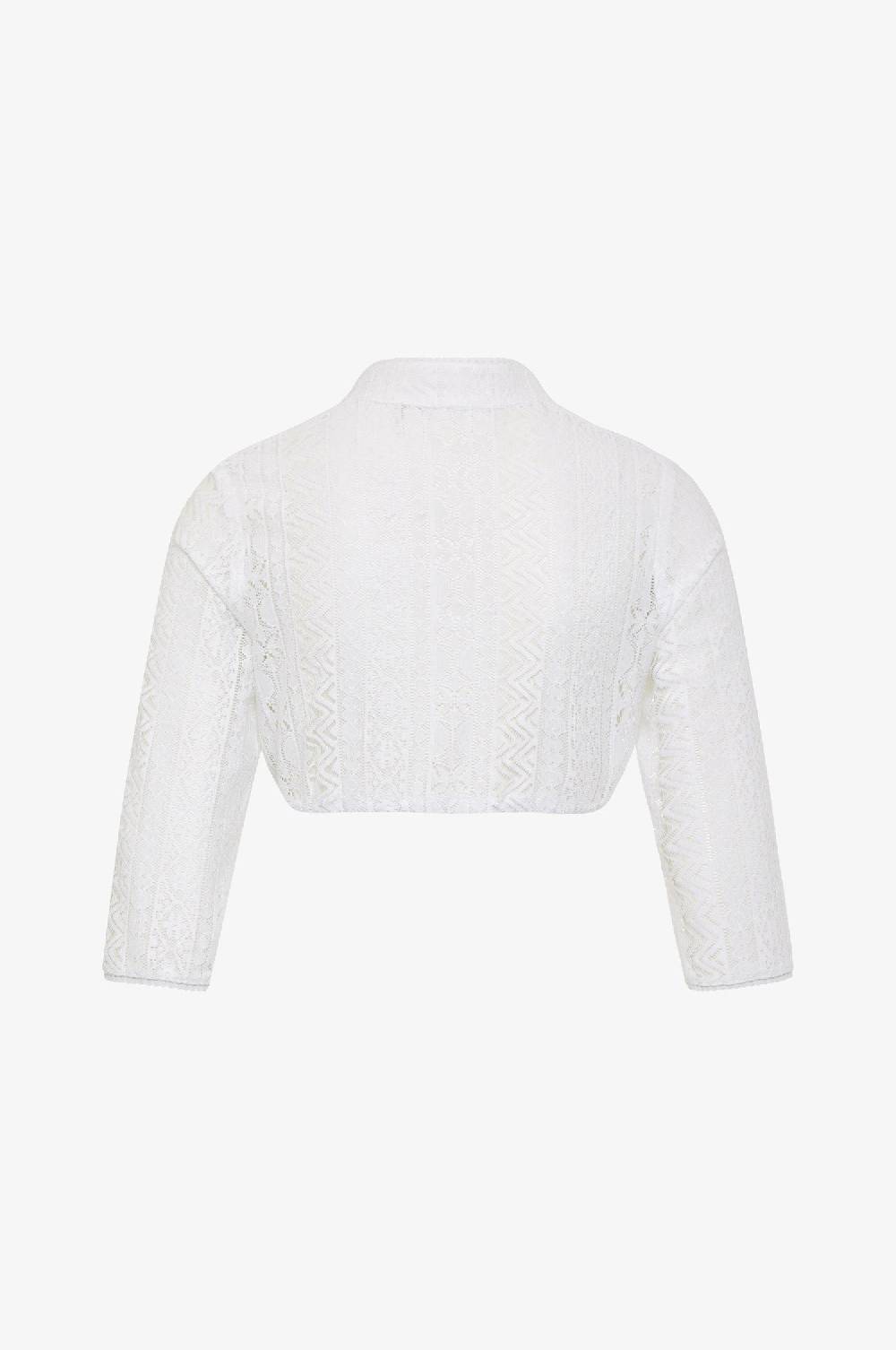 Kinga Mathe Dirndlbluse Nele in Weiß mit Dreiviertelarm Flash Sale