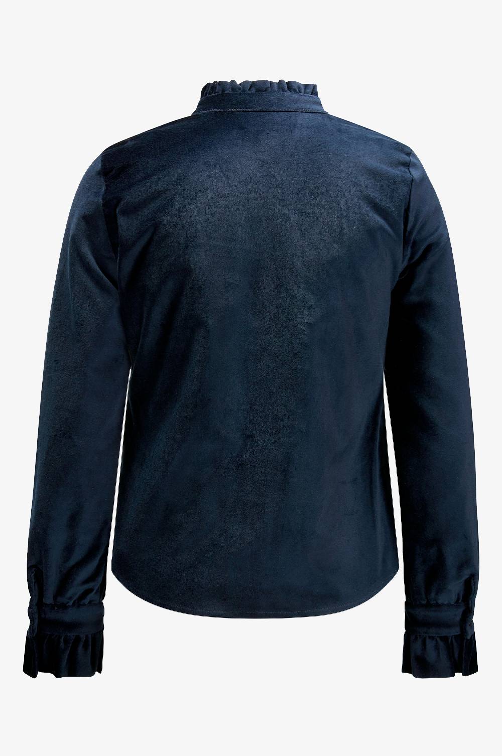 Kinga Mathe Samtbluse Lady in Nachtblau Neueste Mode