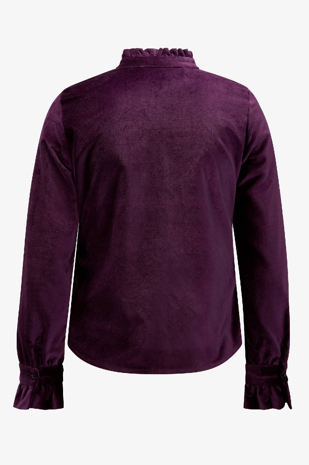 Kinga Mathe Samtbluse Lady in Aubergine Online Outlet