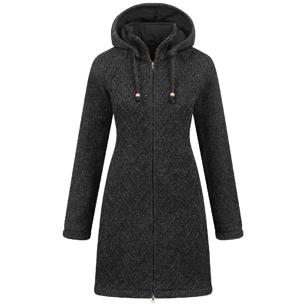 Kunst Und Magie ALMHUBER Klassische Damen Strickjacke Kurzmantel Winter Mantel Wolle Jacke Wollmantel Kapuze JETZT KAUFEN