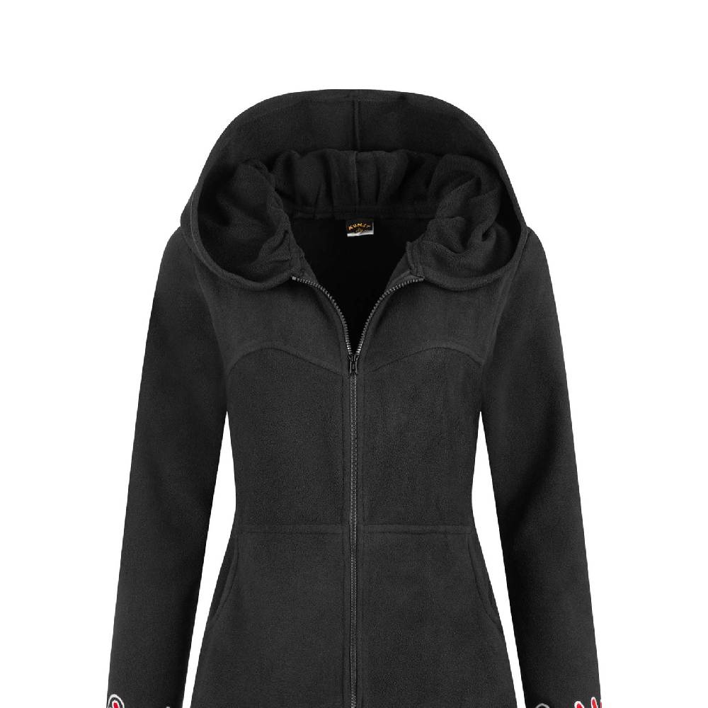 Kunst Und Magie Kunst und Magie Damenmantel aus Fleece Boho Kurzmantel Jacke Goa recycelt Nur für heute
