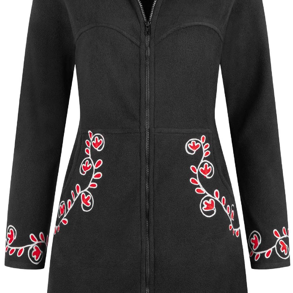 Kunst Und Magie Kunst und Magie Damenmantel aus Fleece Boho Fleece Jacke Sonderangebot der Fabrik