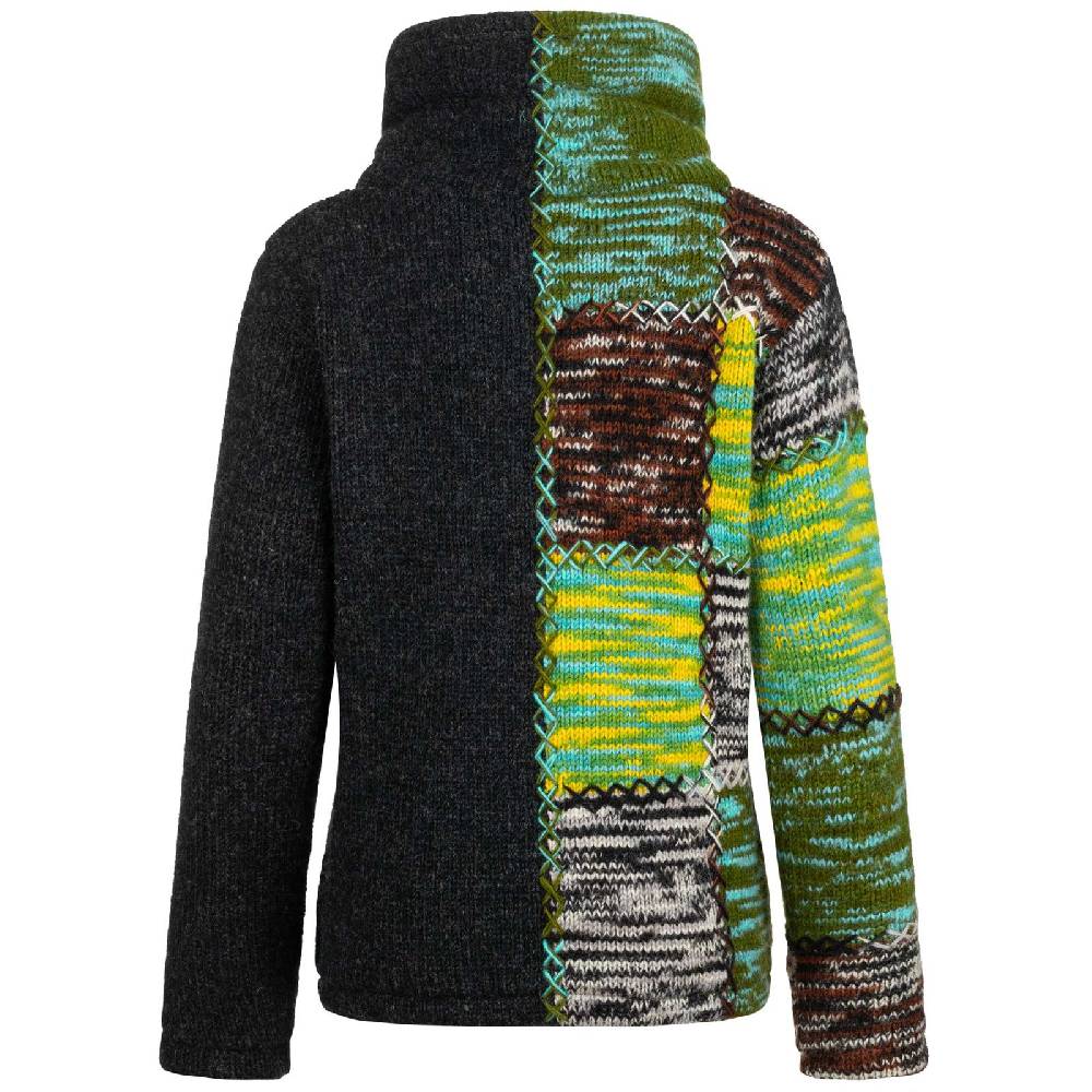 Kunst Und Magie Strickjacke Schurwolle Goa Winterjacke Wolle Jacke Thermo-Hoch Kragen Futter Unisex Discount Store für neue Produkte