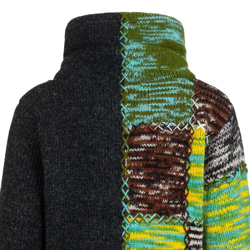 Kunst Und Magie Strickjacke Schurwolle Goa Winterjacke Wolle Jacke Thermo-Hoch Kragen Futter Unisex Discount Store für neue Produkte