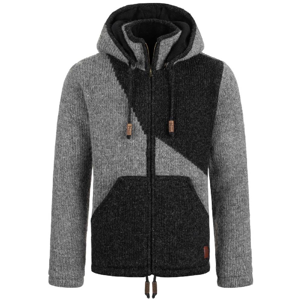 Kunst Und Magie Strickjacke Goa Wolle Jacke Fleecefutter Zipfelkapuze Unisex Fair Begrenzt auf 3 Tage