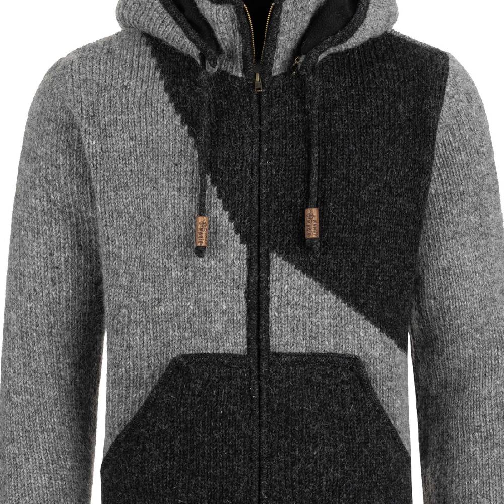 Kunst Und Magie Strickjacke Goa Wolle Jacke Fleecefutter Zipfelkapuze Unisex Fair Begrenzt auf 3 Tage