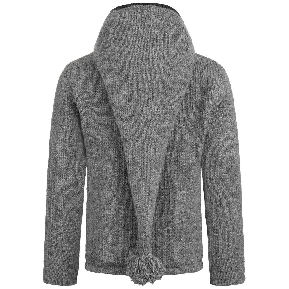 Kunst Und Magie Strickjacke Goa Wolle Jacke Fleecefutter Zipfelkapuze Unisex Fair Begrenzt auf 3 Tage