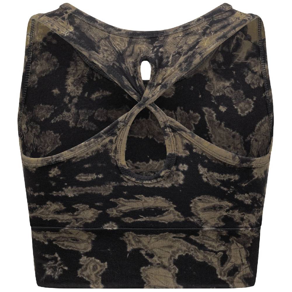 Kunst Und Magie Kunst und Magie Damen Crop Top Atmungsaktive Tie Dye Batik Bustier Yoga Sport Oberteil Speichern exportieren