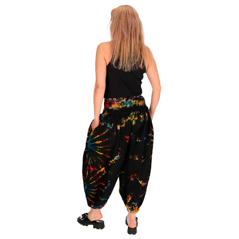 Kunst Und Magie Kunst und Magie Batik Damen Hose Tie Dye Baumwoll Yoga Haremshose Wellnesshose Pluderhose Ballonhose Verkauf