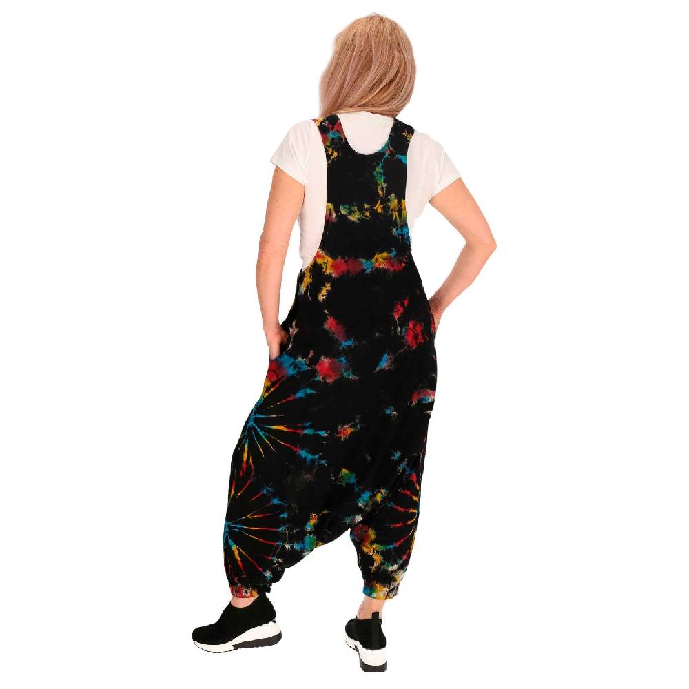 Kunst Und Magie Tie Dye Batik Latzhose Damen Haremshose Hose Psy Goa 70er Overall Boho Jumpsuit Bunt Hotsell