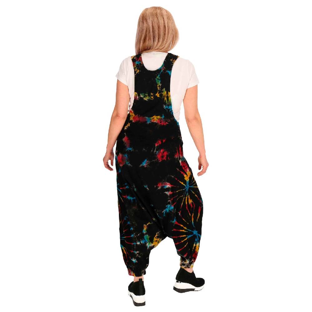 Kunst Und Magie Tie Dye Batik Latzhose Damen Haremshose Hose Psy Goa 70er Overall Boho Jumpsuit Bunt Hotsell