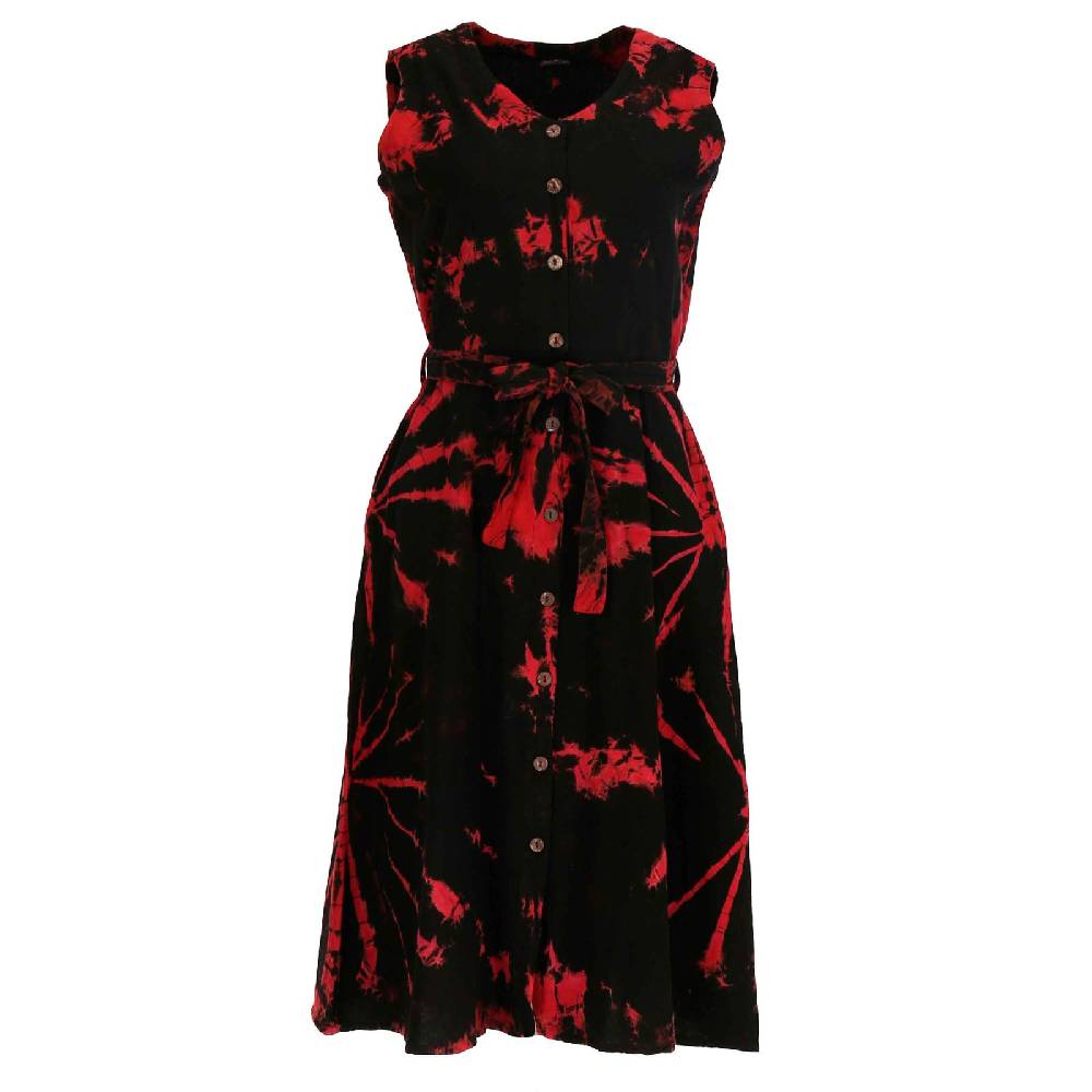 Kunst Und Magie Kleid Batik Sommerkleid Baumwoll Kleid Boho Ibiza Geköpft Hippie Tie Dye Günstiger Verkauf