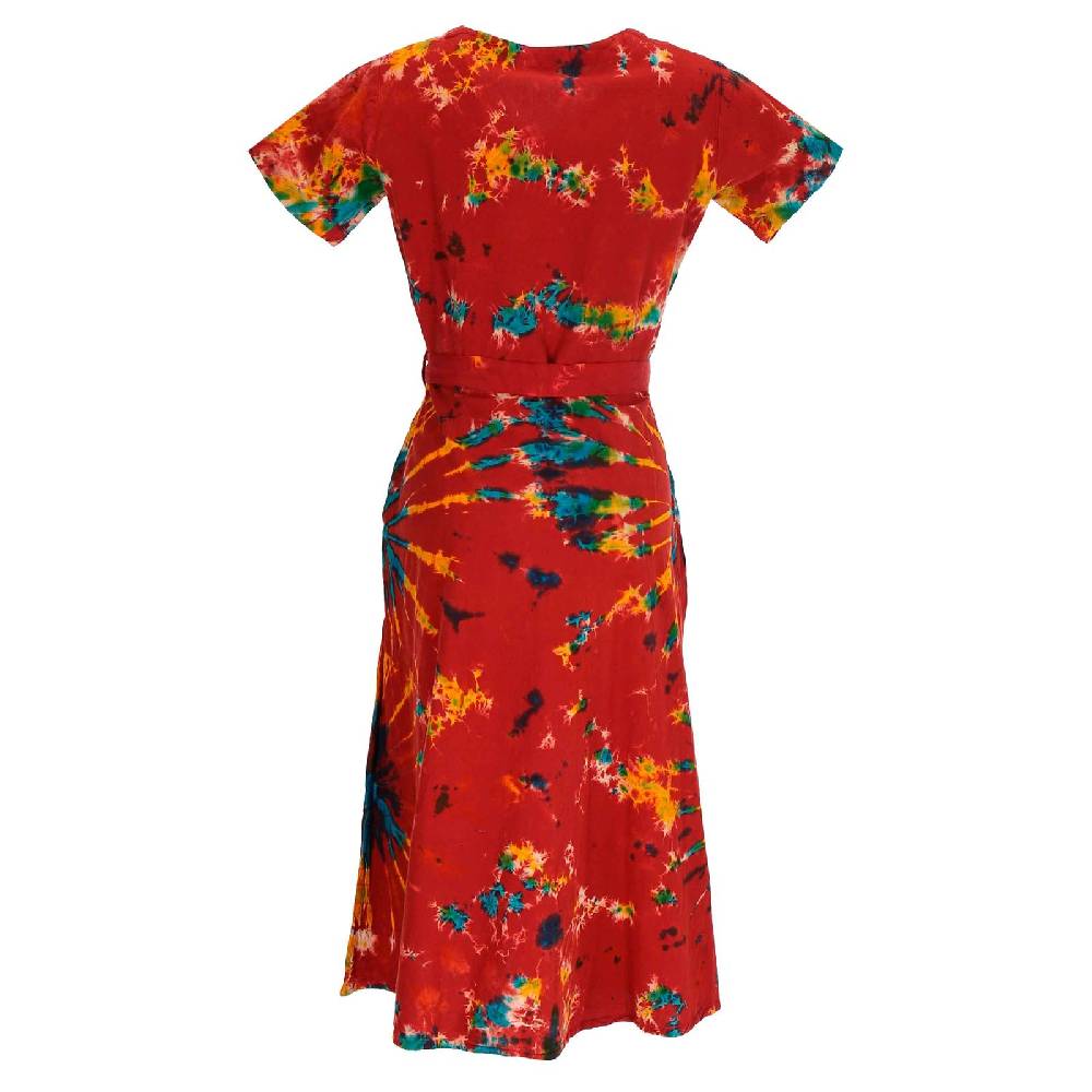 Kunst Und Magie Kleid Batik Sommerkleid Baumwoll Kleid Boho Ibiza Geköpft Hippie Tie Dye Fabrikverkauf