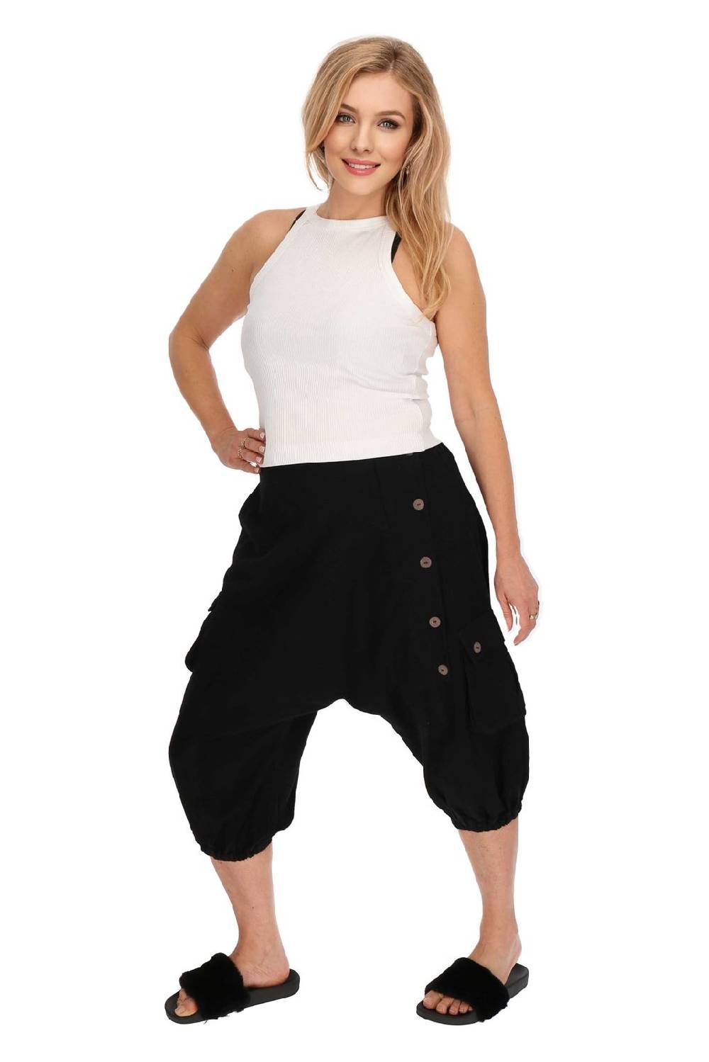 Kunst Und Magie Kurze Aladin Hose Unisex 3/4 Baggy Pants Hippie Goa Baumwoll Haremshose Fabrikpreis