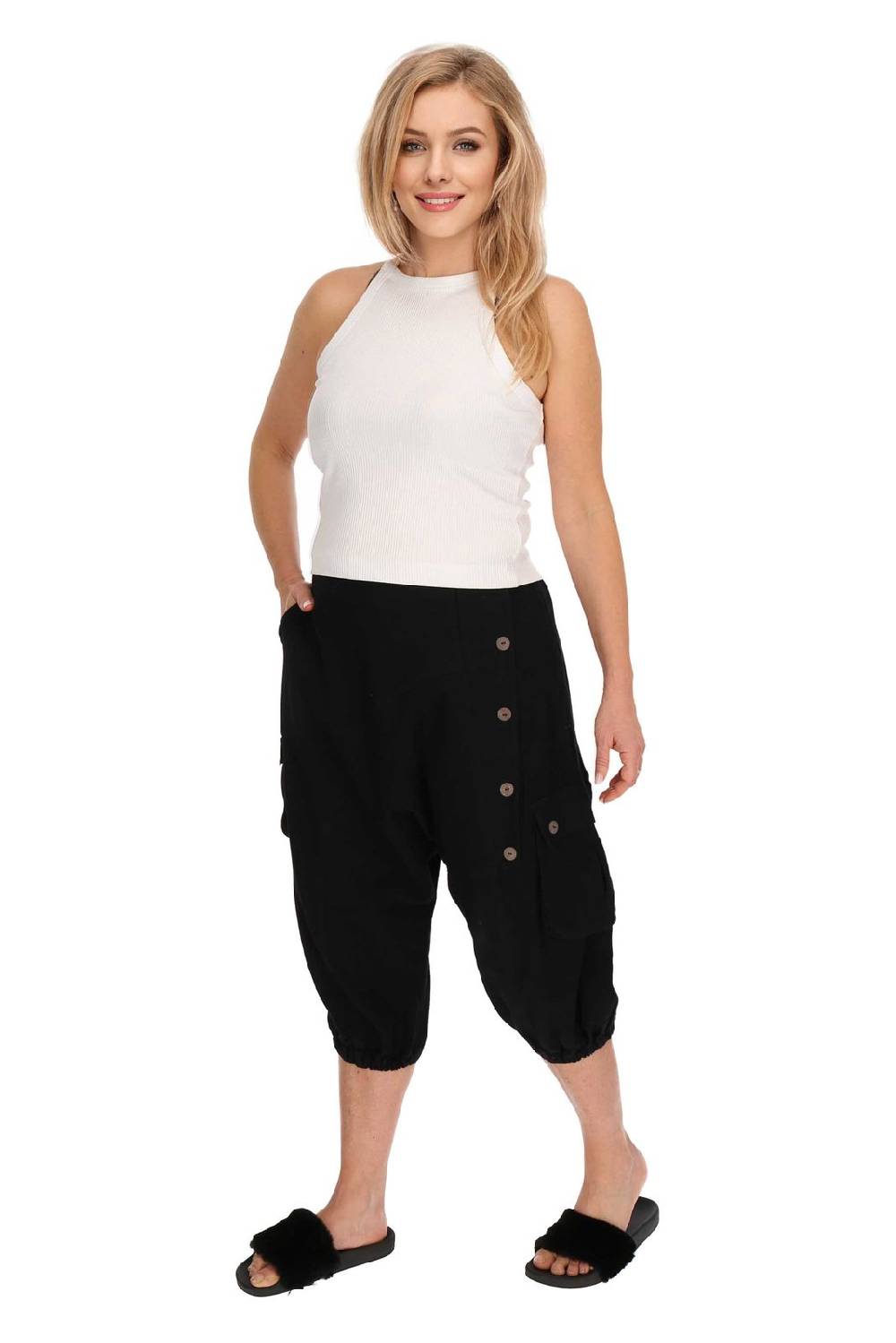 Kunst Und Magie Kurze Aladin Hose Unisex 3/4 Baggy Pants Hippie Goa Baumwoll Haremshose Fabrikpreis