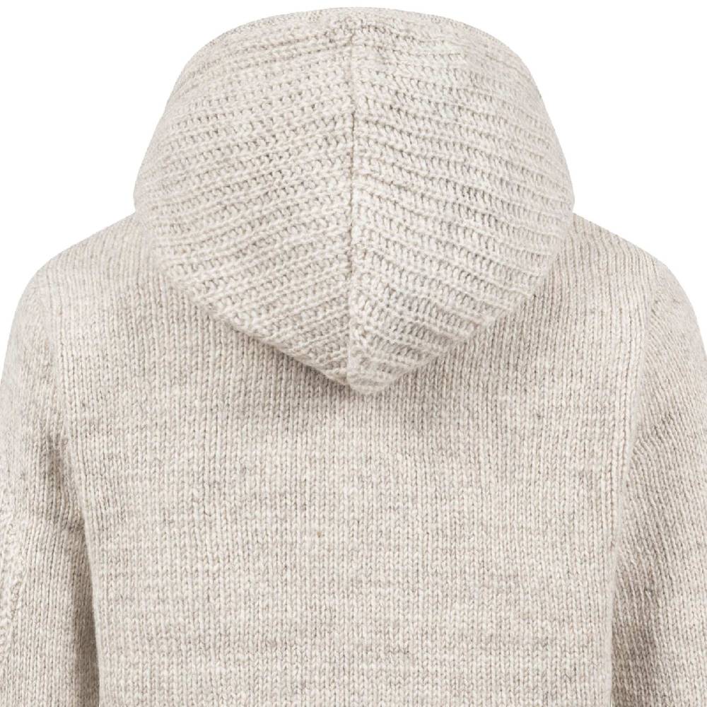 Kunst Und Magie Strickjacke Schurwolle Klassich Nordisch Wolle Jacke mit Kapuze Kragen Futter Unisex Rabatt