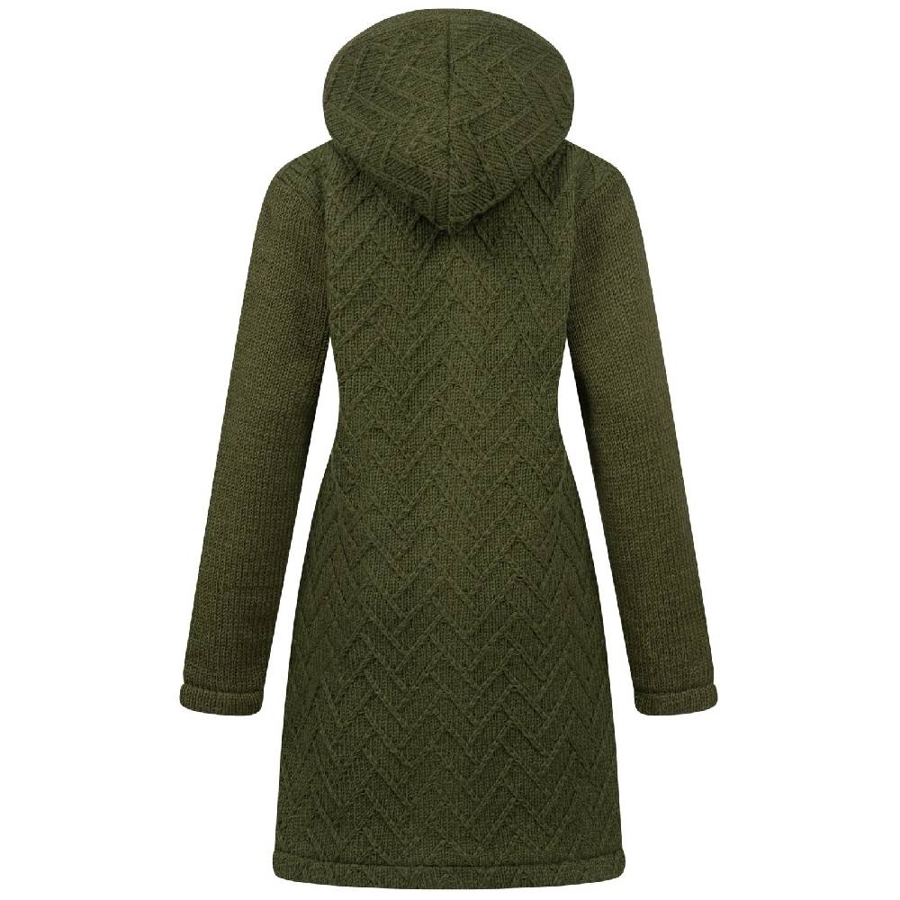 Kunst Und Magie Klassische Damen Strickjacke Kurzmantel Winter Mantel Wolle Jacke mit Fleecefutter und Kapuze Großer Ausverkauf