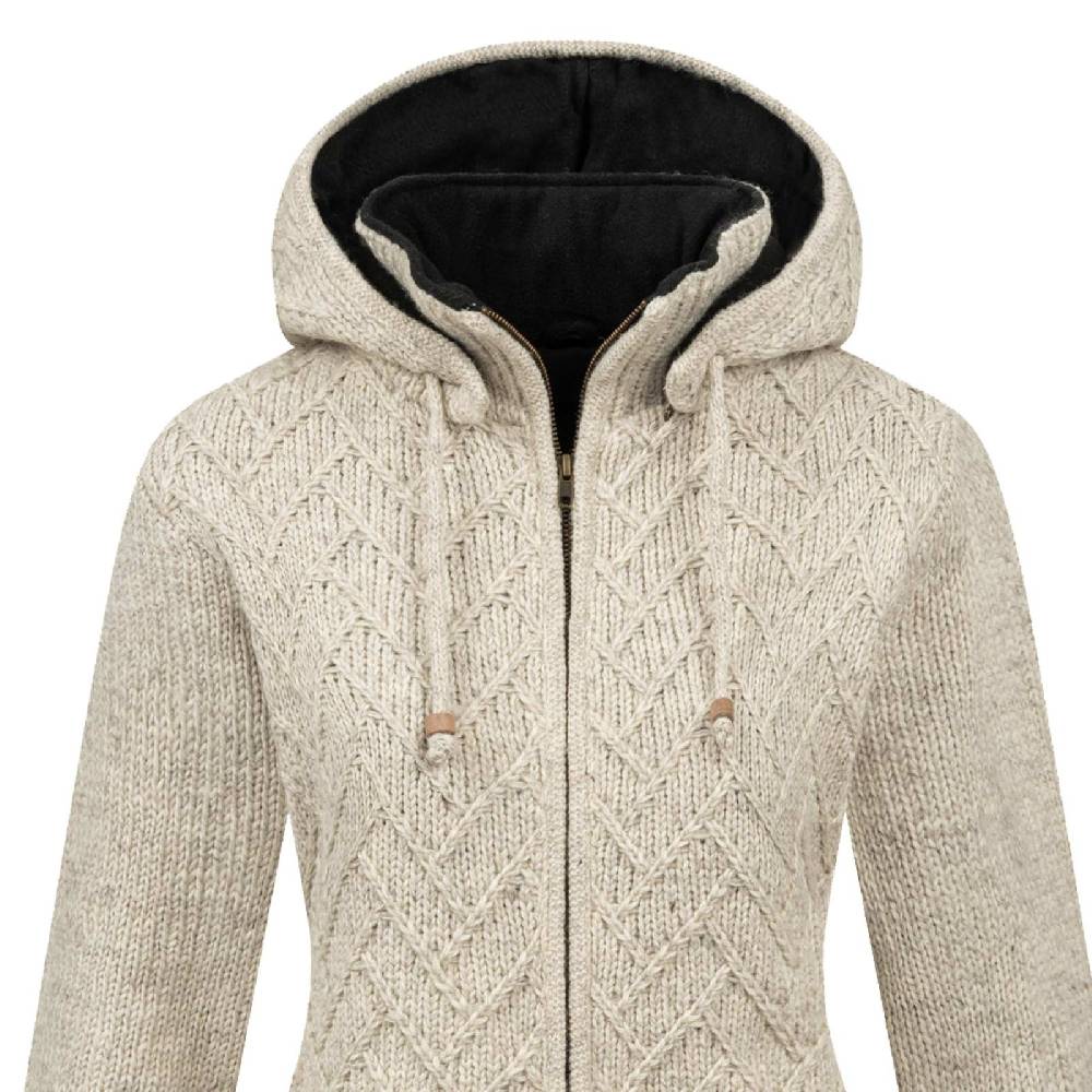 Kunst Und Magie Klassische Damen Strickjacke Kurzmantel Winter Mantel Wolle Jacke Wollmantel Kapuze Flash Sale