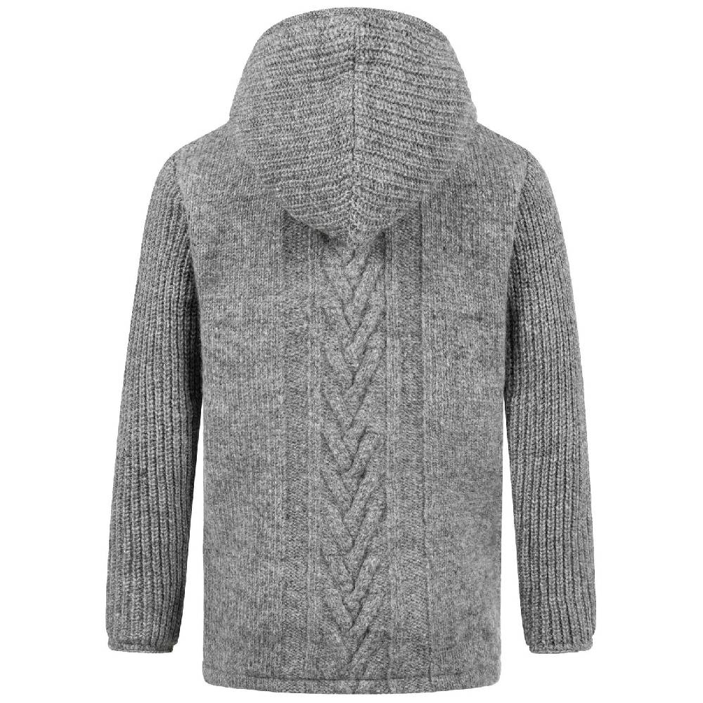 Kunst Und Magie Herren Strickjacke Goa Wolle Jacke Fleecefutter Hochkragen Winterjacke Kurzmantel Kapuze Begrenztes Angebot