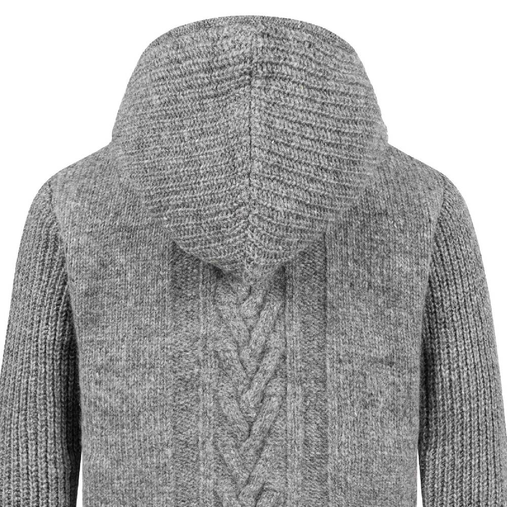 Kunst Und Magie Herren Strickjacke Goa Wolle Jacke Fleecefutter Hochkragen Winterjacke Kurzmantel Kapuze Begrenztes Angebot