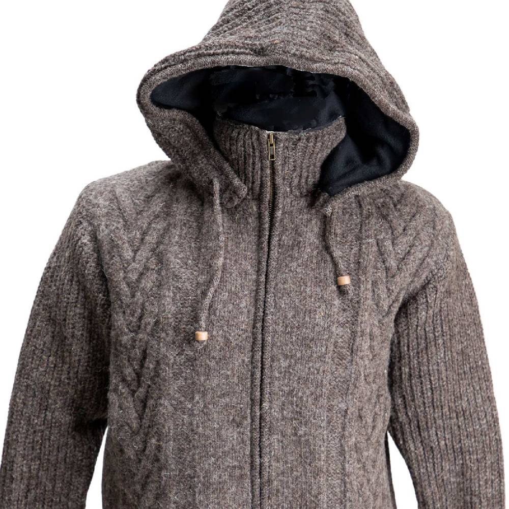 Kunst Und Magie Herren Strickjacke Goa Wolle Jacke Fleecefutter Hochkragen Winterjacke Kurzmantel Kapuze Online Shopping