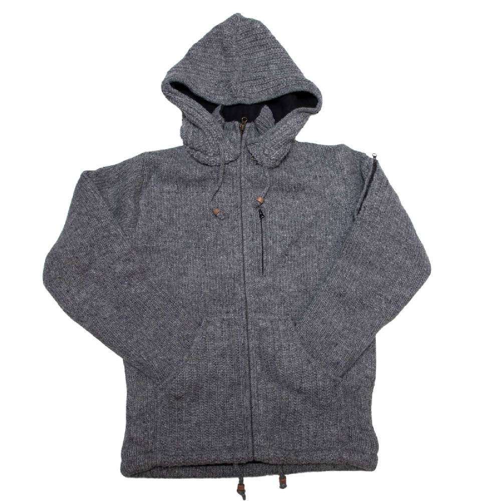 Kunst Und Magie Herren Strickjacke Schurwolle Klassich Nordisch Wolle Jacke mit Kapuze Schurwolle Exklusivangebot