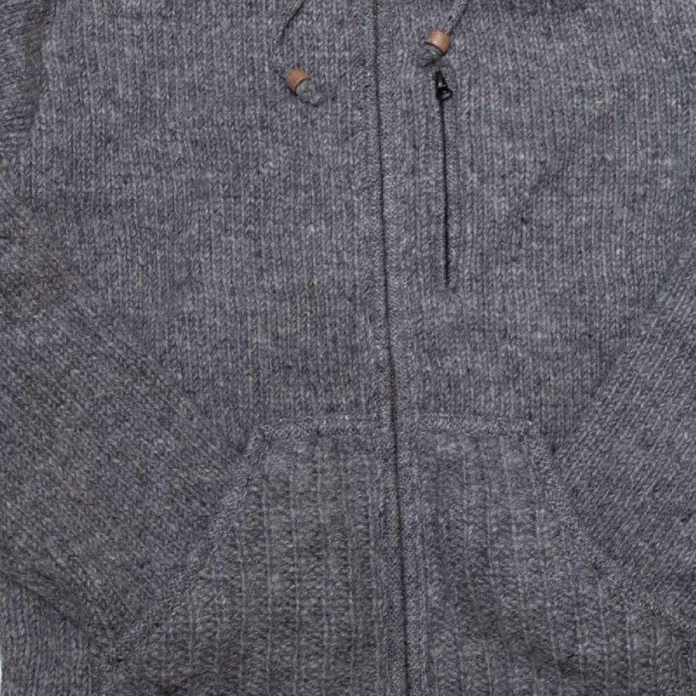 Kunst Und Magie Herren Strickjacke Schurwolle Klassich Nordisch Wolle Jacke mit Kapuze Schurwolle Exklusivangebot