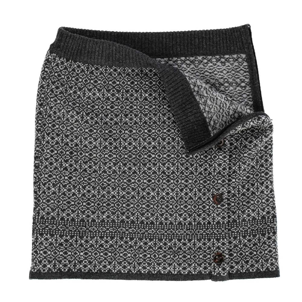 Kunst Und Magie Strickrock Knielanger Rock aus Schurwolle vom Lamm Lammwolle Wollrock Feinstrick Boho Saisonschlussverkauf