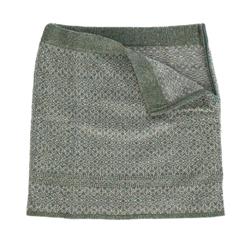 Kunst Und Magie Strickrock kurzer Rock Schurwolle vom Lamm Lammwolle Wollrock Feinstrick Boho Black Friday