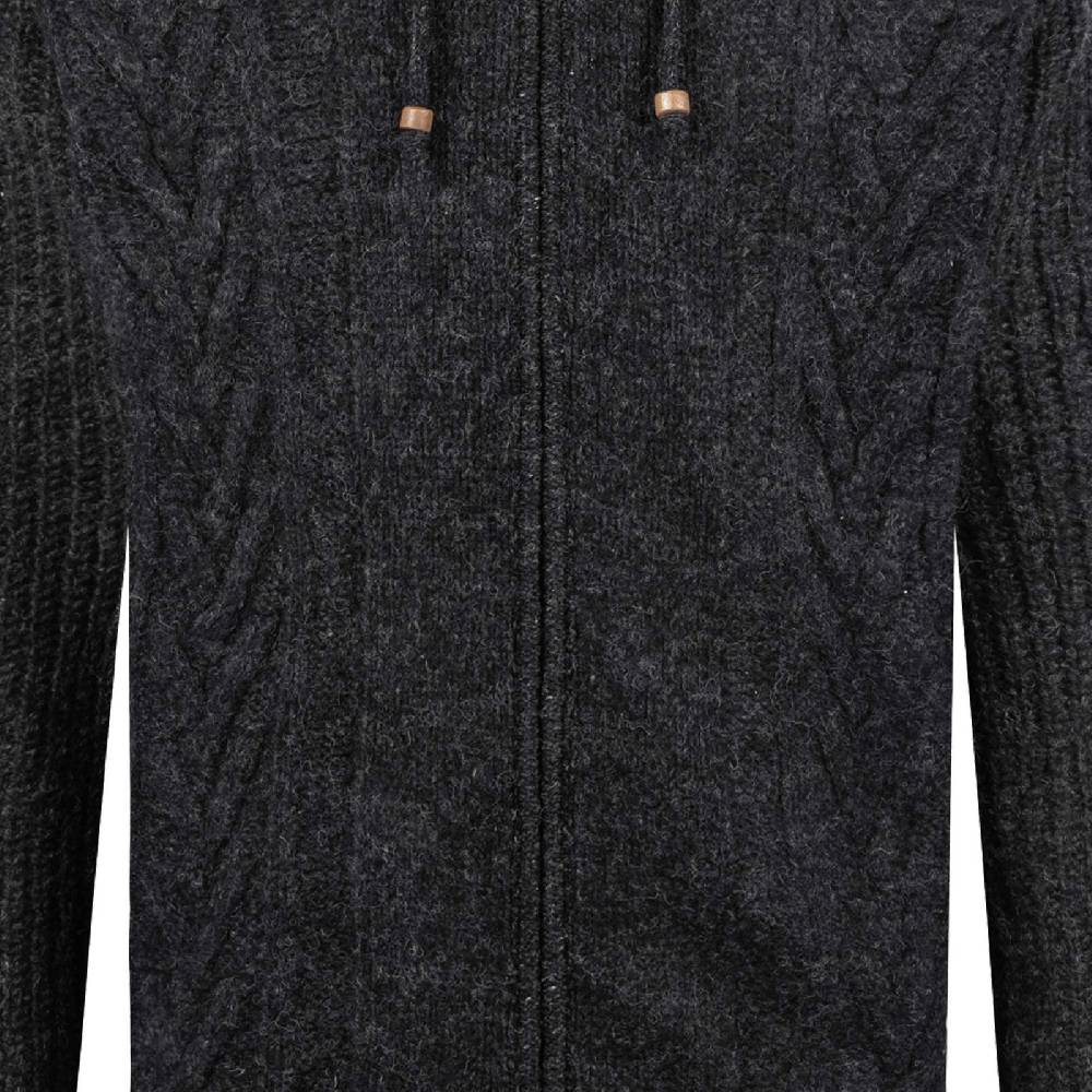 Kunst Und Magie Herren Strickjacke Goa Wolle Jacke Fleecefutter Hochkragen Winterjacke Kurzmantel Kapuze Weihnachtsangebot