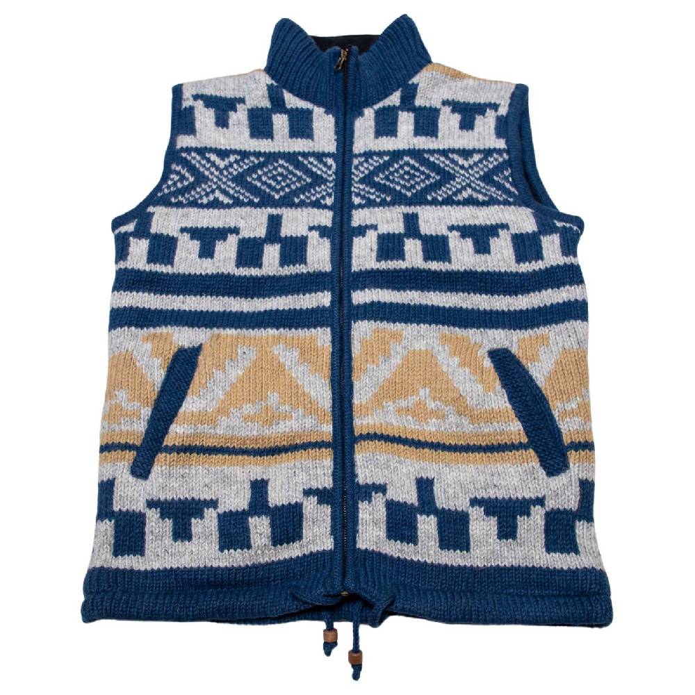 Kunst Und Magie Kunst und Magie Unisex Gilet Ärmellose Weste Strickweste aus Wolle Fleecefutter Winter Aztekenmuster Muttertagsangebot