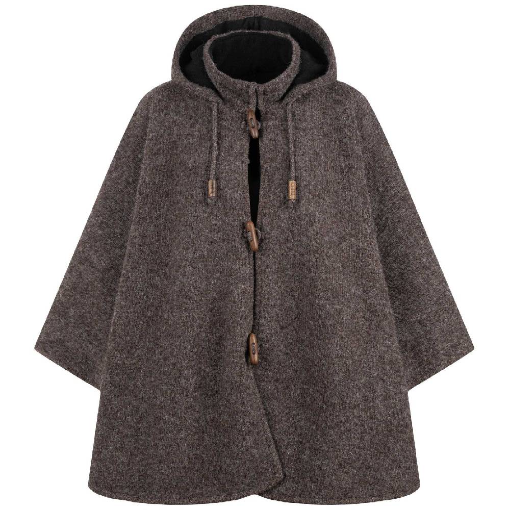 Kunst Und Magie Strick Poncho mit Kapuze Umhang Cape Strickjacke Wolle Jacke mit Kapuze Winter Mantel Valentinstagsangebot