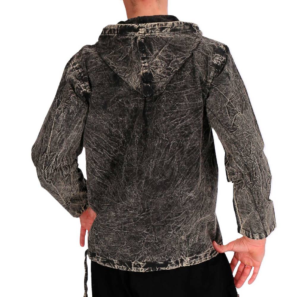 Kunst Und Magie Baja Hoodie Herren alternativ Kapuzenpulli Stonewashed ungefüttert Nachhaltig Fair Exklusive Angebote