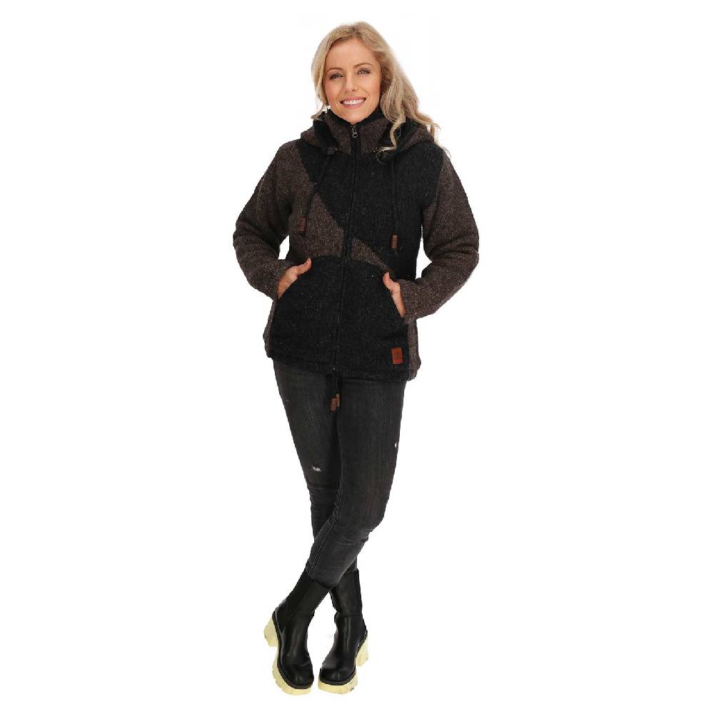 Kunst Und Magie Strickjacke Goa Wolle Jacke Fleecefutter Zipfelkapuze Unisex Fair Neuheiten