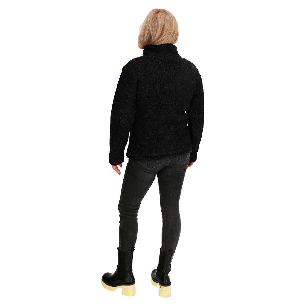 Kunst Und Magie Damen Strickjacke gefütterte Wolljacke Strickpullover Goa Wolle Bunte Jacke Regenbogen Bestseller