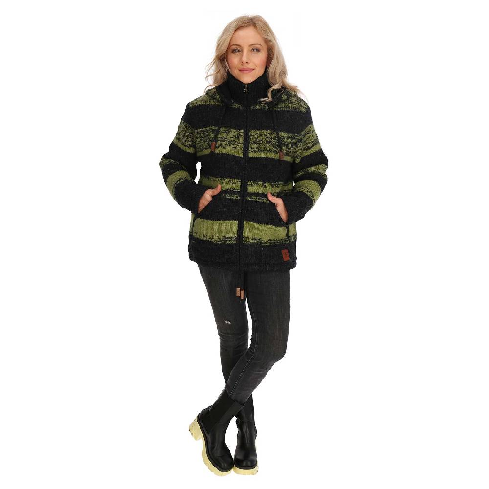 Kunst Und Magie Unisex Strickjacke Goa Wolle Bunte Patchwork Jacke Fleecefutter Hochkragen abnehmbarer Kapuze Tägliche Deals