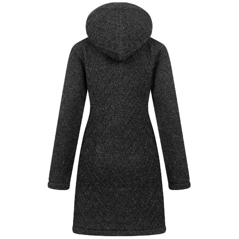 Kunst Und Magie Klassische Damen Strickjacke Kurzmantel Winter Mantel Wolle Jacke mit Fleecefutter und Kapuze Riesige Ersparnisse