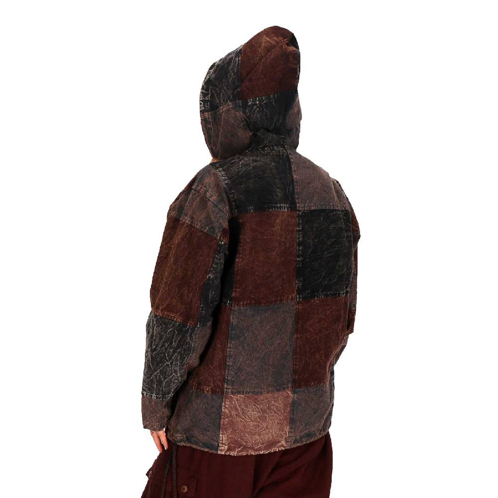 Kunst Und Magie Patchwork Baja Hoodie Herren alternativ Kapuzenpulli Nachhaltig Fair VIP-Rabatte