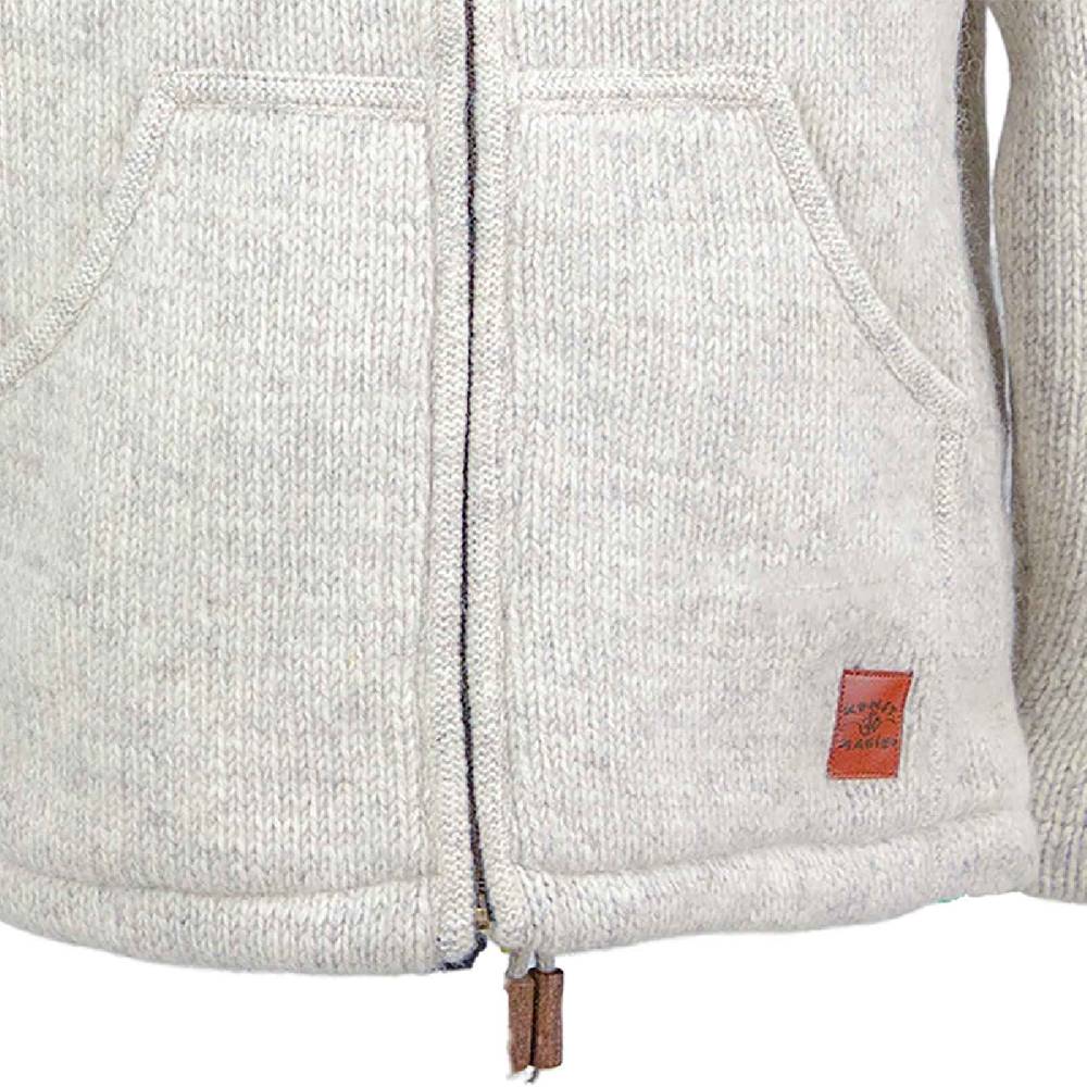 Kunst Und Magie Klassische Strickjacke Wolle Winter Jacke mit Hochkragen Fleecefutter Fair Nachhaltig Neueste Stile