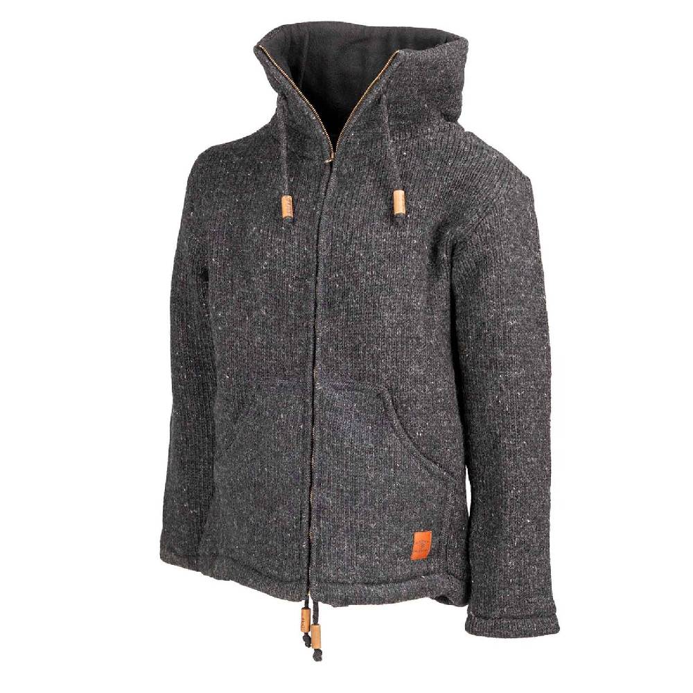 Kunst Und Magie Klassische Strickjacke Wolle Jacke mit Hochkragen Fleecefutter Letzte 2 Tage